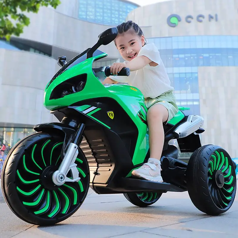Pyramid Frame Twin-Seat Electric Car 2-10Y Anti-Tip Children's Vehicle with Parent-Child Mode LED Lighting Children electric car