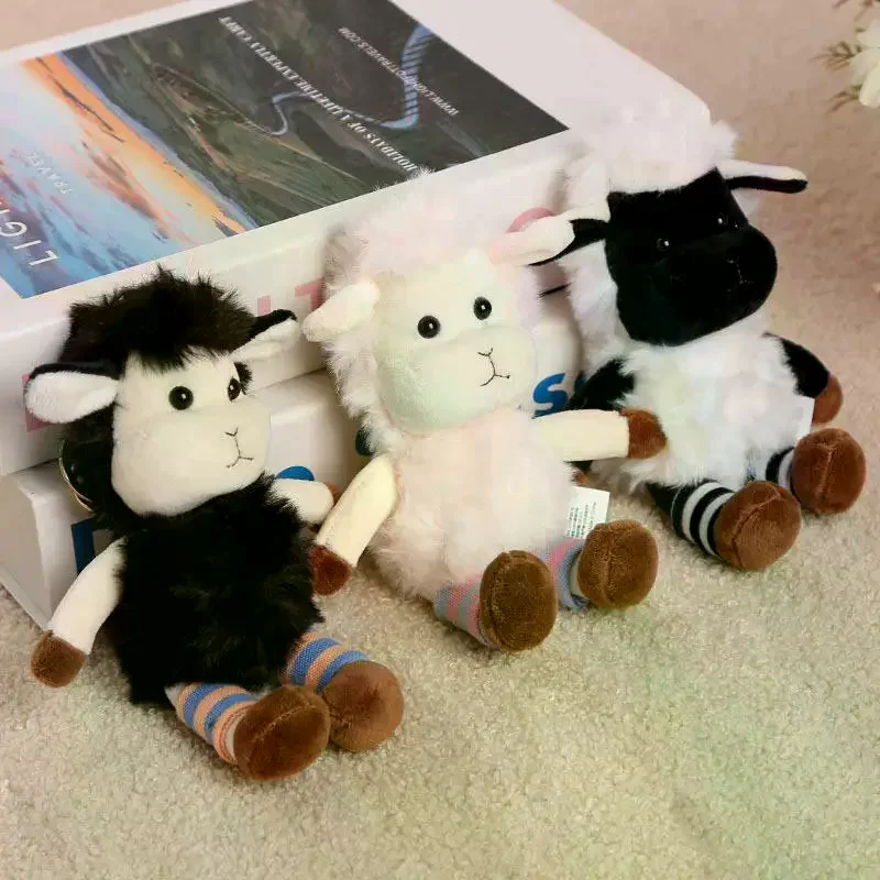 Plush Sheep Keychain Cute With Soft Fluffy Fabric Multiple Color Choices Perfect For Backpack Pendant Gifts Kids Friends