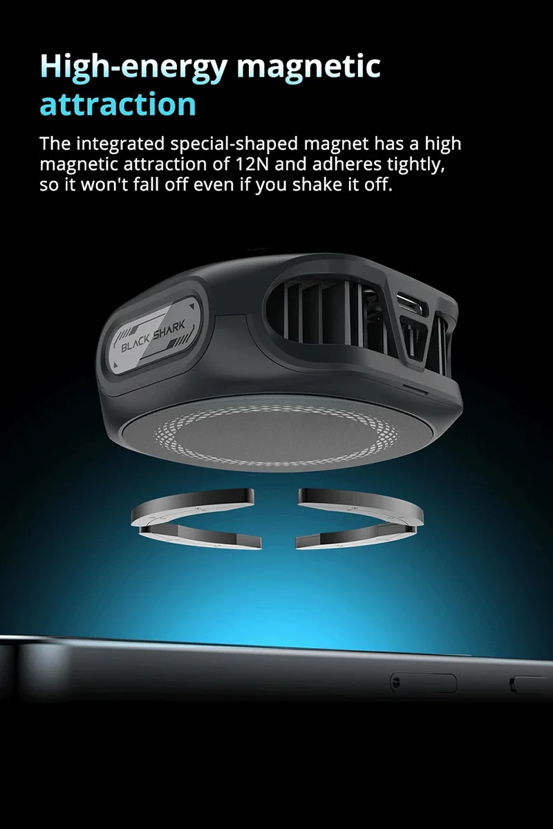 Originele Black Shark 4Pro koeler magnetische versie Black Black Shark accessoires mobiele telefoonradiator