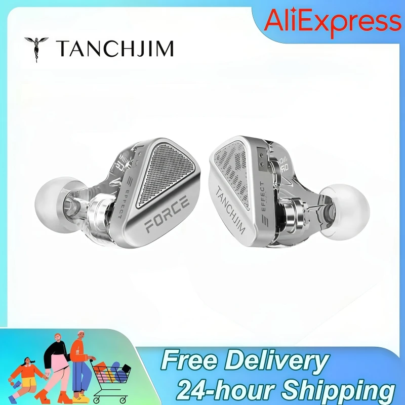 

TANCHJIM X Effect Audio Force Dual Dynamic Driver with Interchangeable HIFI in-Ear Wired Earphones 3.5+4.4mm & Type-C Connectors