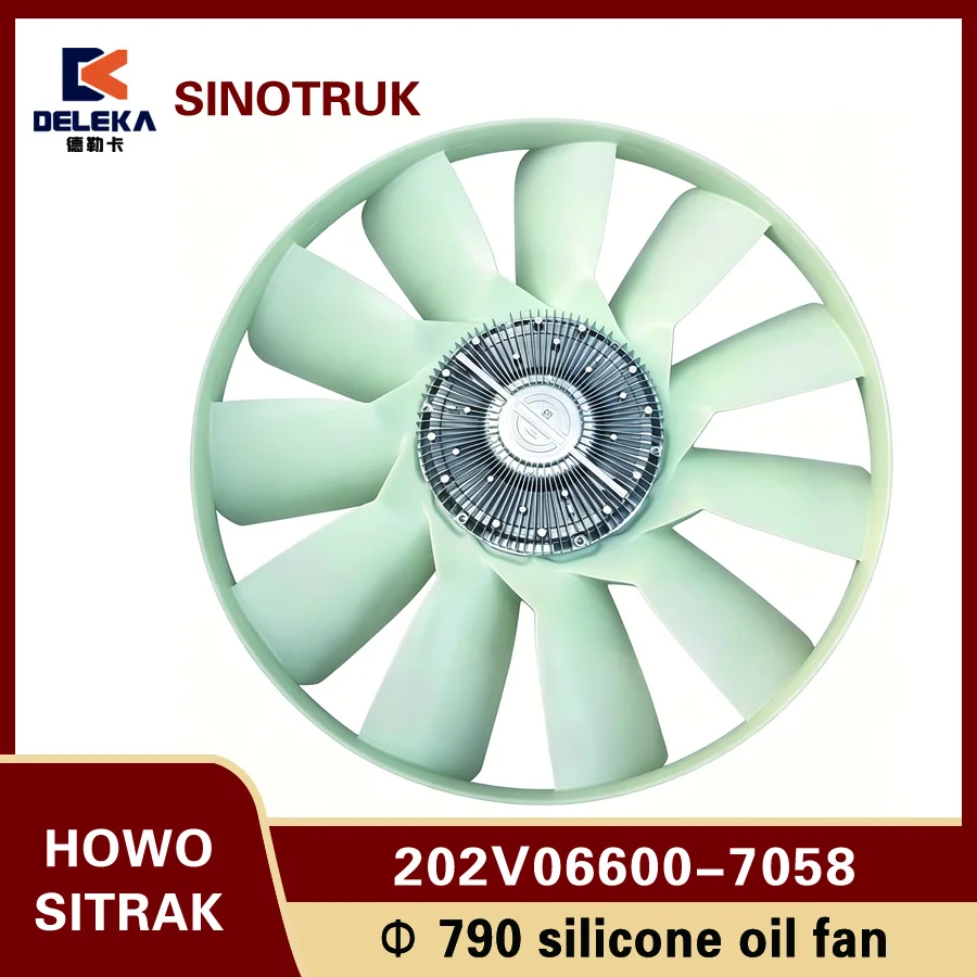 D=790 Silicone Oil Fan Clutch 202V06600-7058 for Sinotruk Howo TX T7H Sitrak C7H Euro6 Gas Truck