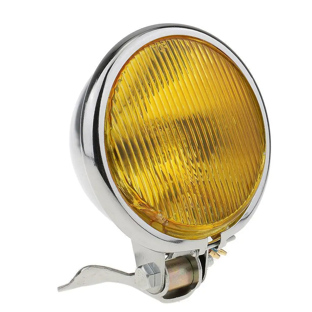

Vintage Motorcycle Headlight High Transmission Glass Lens LED Bulb Front Lamp for Touring Cruiser