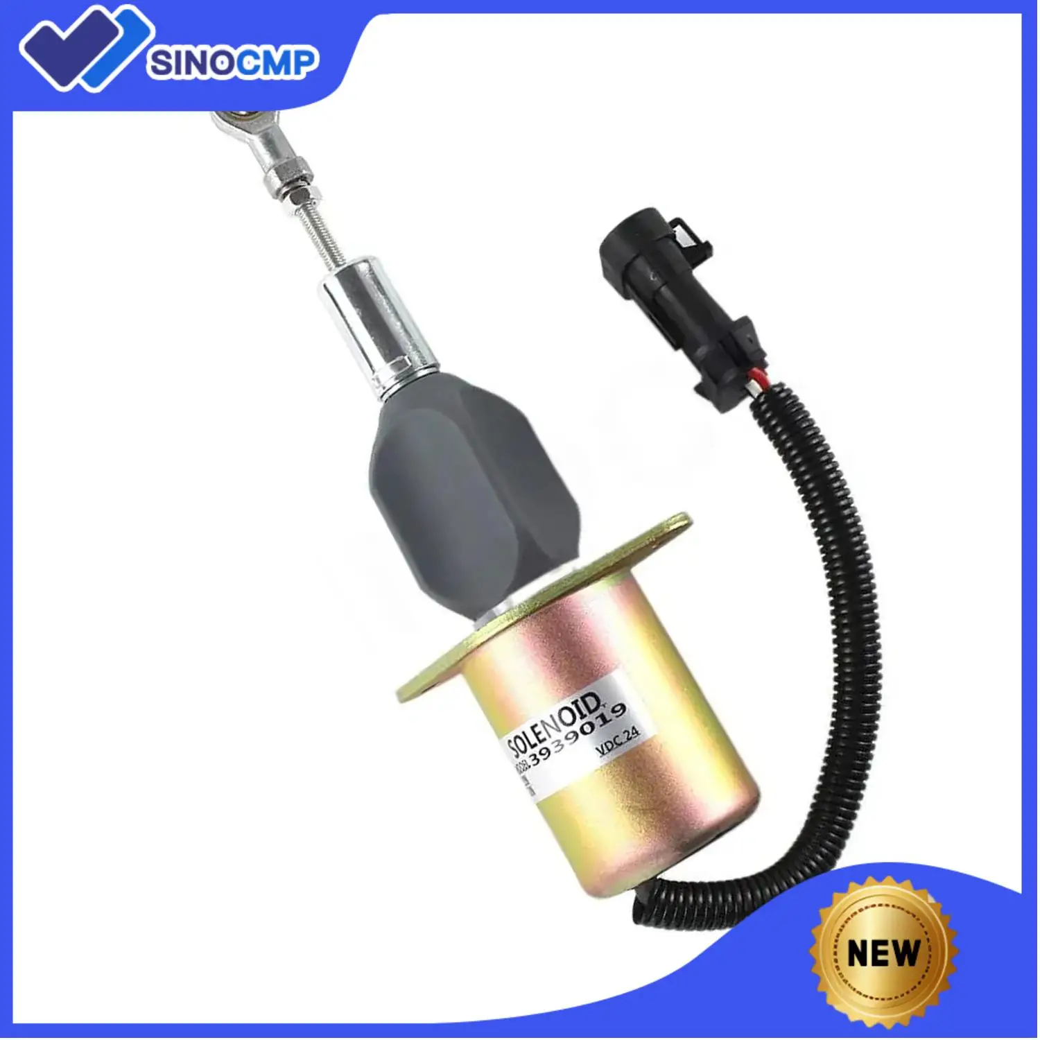 

24V New Fuel Shut Off Solenoid For Cummins Heavy Equipment 3939019 SA-4889-24 SA-5006-24 3964622 Excavator Parts