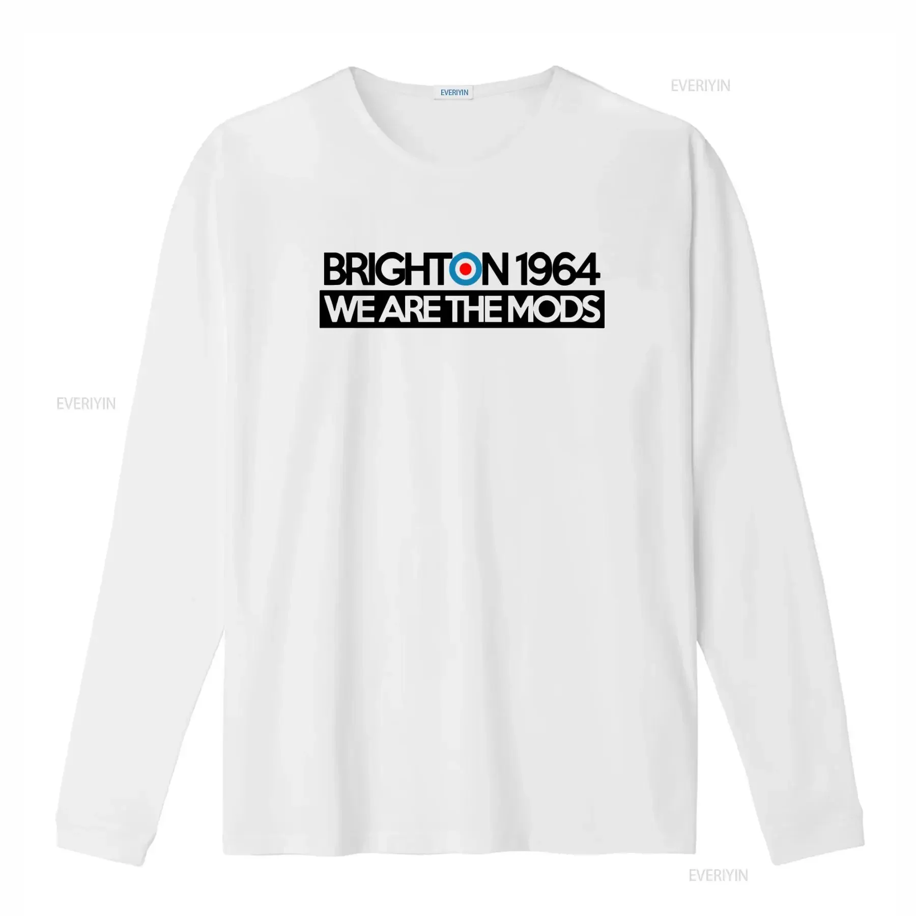 BRIGHTON 1964 WE ARE THE MODS T Shirt Retro Mod Style Target Design Classic Rock vintage Washed Versatile Casual Stylish