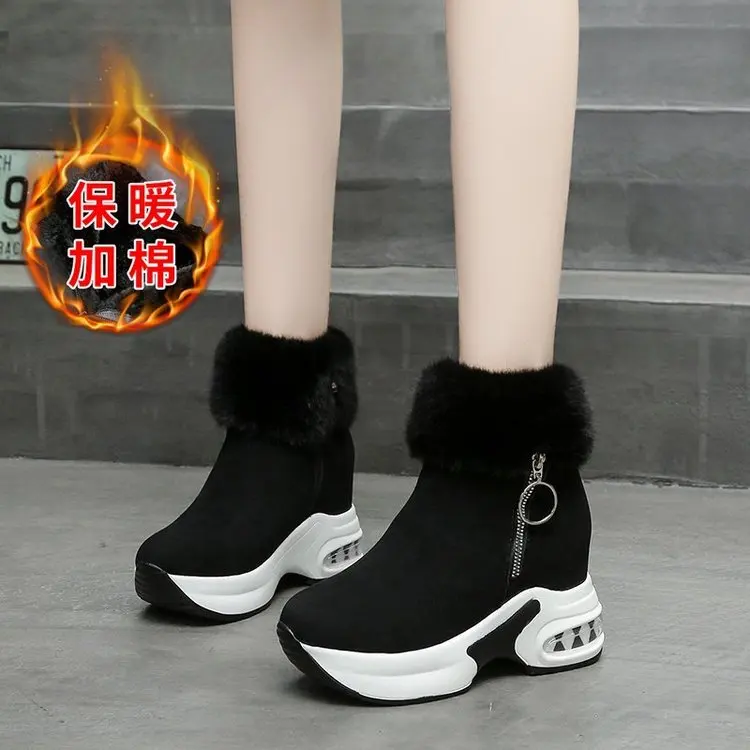 Women Ankle Boot Warm Plush Winter Shoes for Woman Boots High Heels Ladies Boot Women Snow Boots Winter Shoes Height Increasing