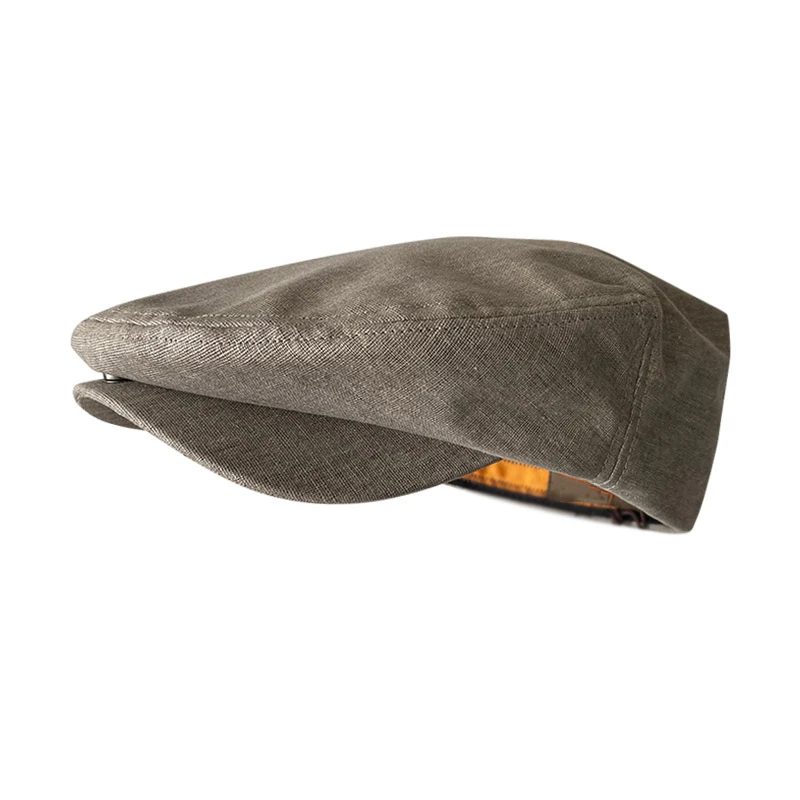 

Fashion Spring Autumn Men Berets Hat Men Linen Visor Cap Casual Women Newsboy Hat Solid Flat Cap Duckbill Hat BJM75