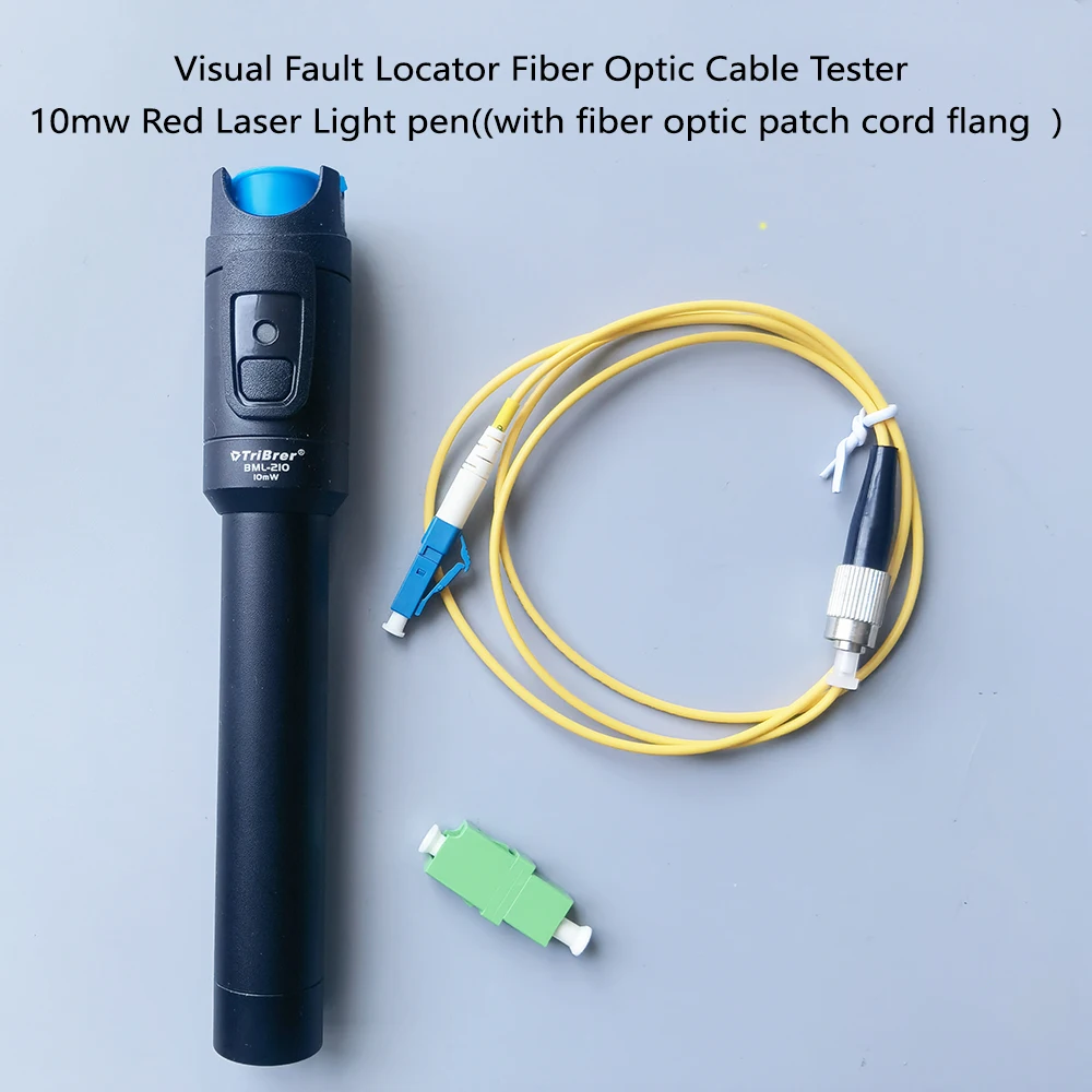 

Visual Fault Locator Fiber Optic Cable Tester 10mw Red Laser Light pen(with fiber optic patch cord flang )