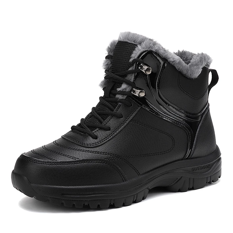 Men Women Winter Shoes Snow Boots Sneakers Casual Warm Wear Resistant Outdoor Hiking Thickened Non Slip High Quality Leather