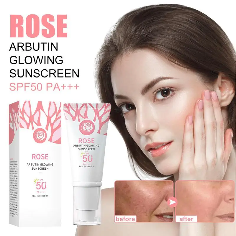 

Sunscreen Isolate Cream SPF 50+ Refreshing Oil Control Cream Sun Block Cream Moisturize Whitening Face Care UV Protector