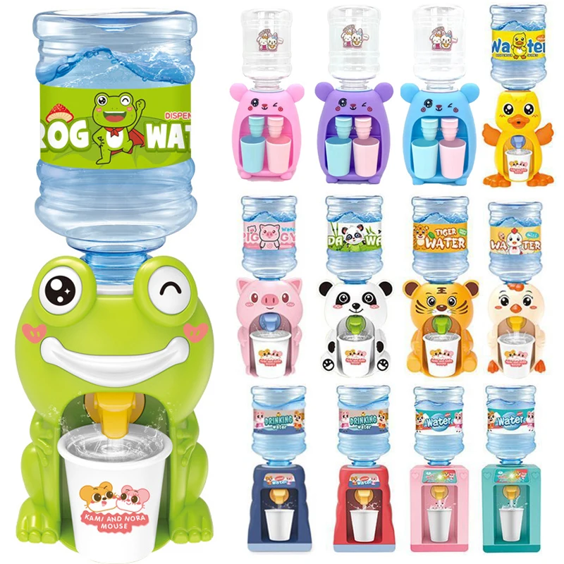 Cartoon Kinder Dual Wassersp ender Spielzeug mit niedlichen Tassen Wassers aft Milch Trinkbrunnen Simulation lebensechte Küche Spielzeug