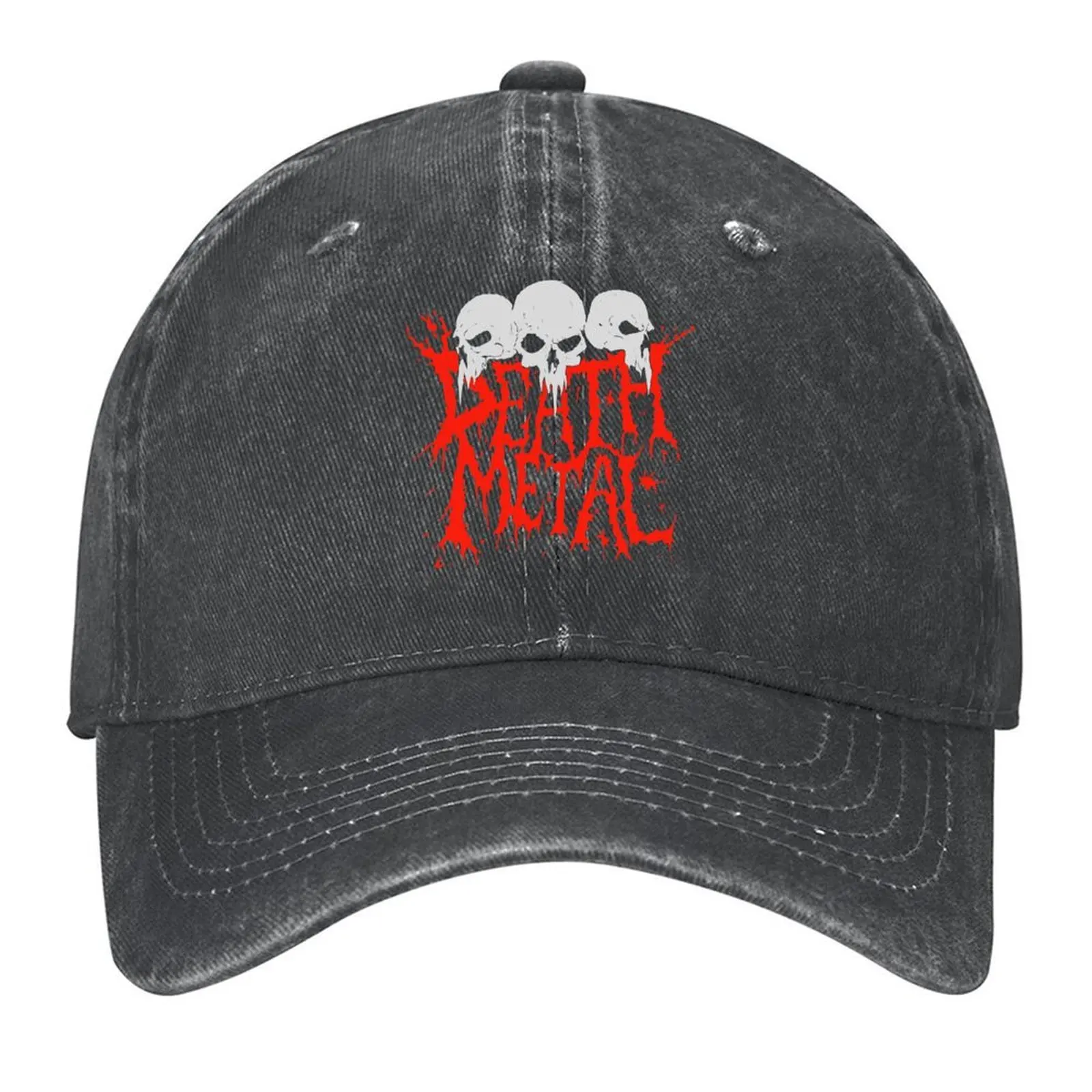 

Death Metal Skull Art Baseball Cap Bobble Hat Icon Hat Beach Sunscreen Male Women's