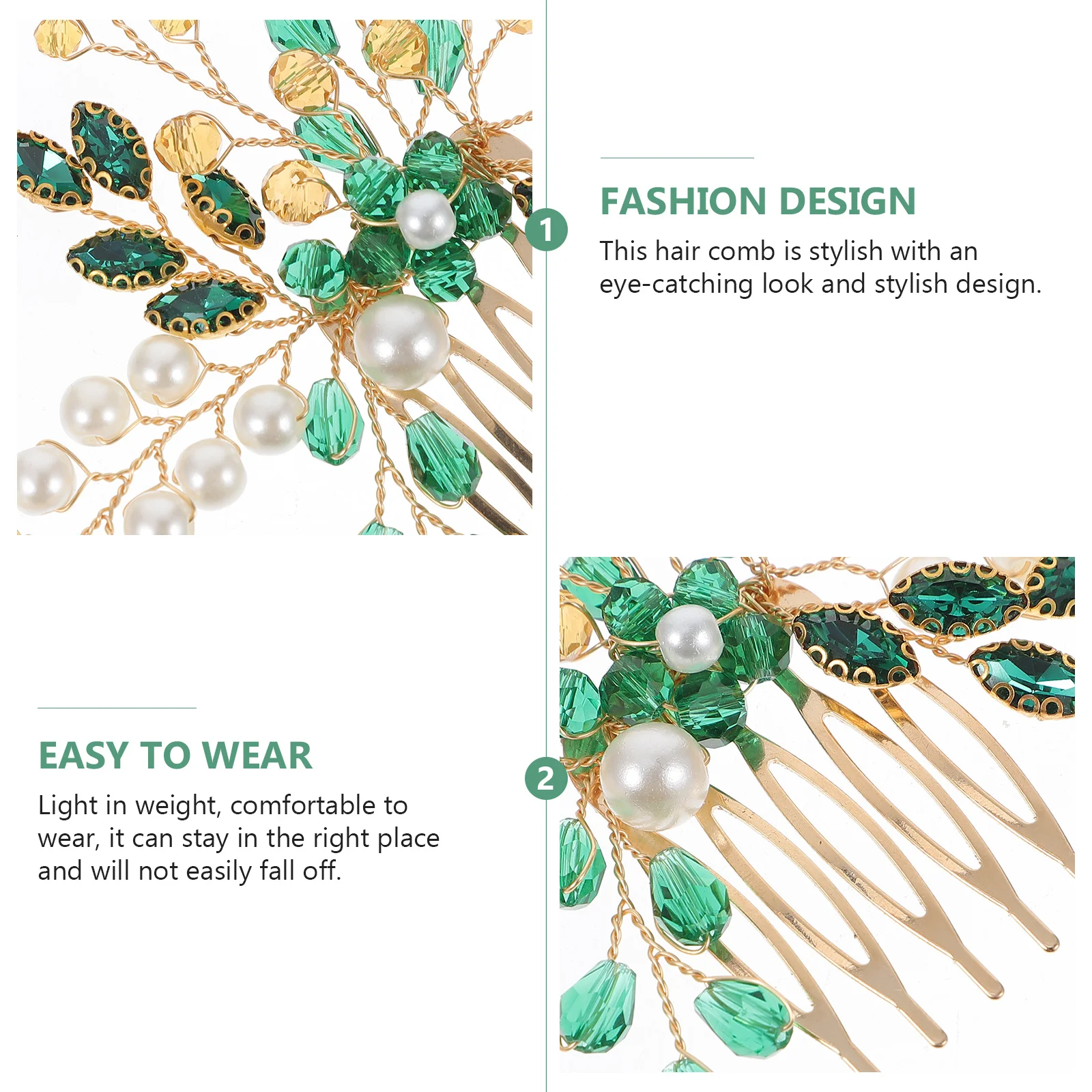 مشط شعر الزفاف الكريستالي المتلألئ بحجر الراين المزخرف لقطعة شعر الزفاف الأنيقة وإكسسوارات تصفيف الشعر الرسمية