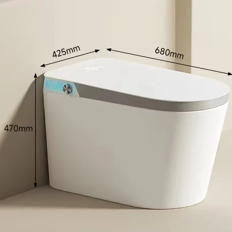 

Smart Floor-Mounted Toilet Self-Cleaning Auto-Open Sensor Siphon Flushing Fully Automatic Features Remote Control Seat Heating