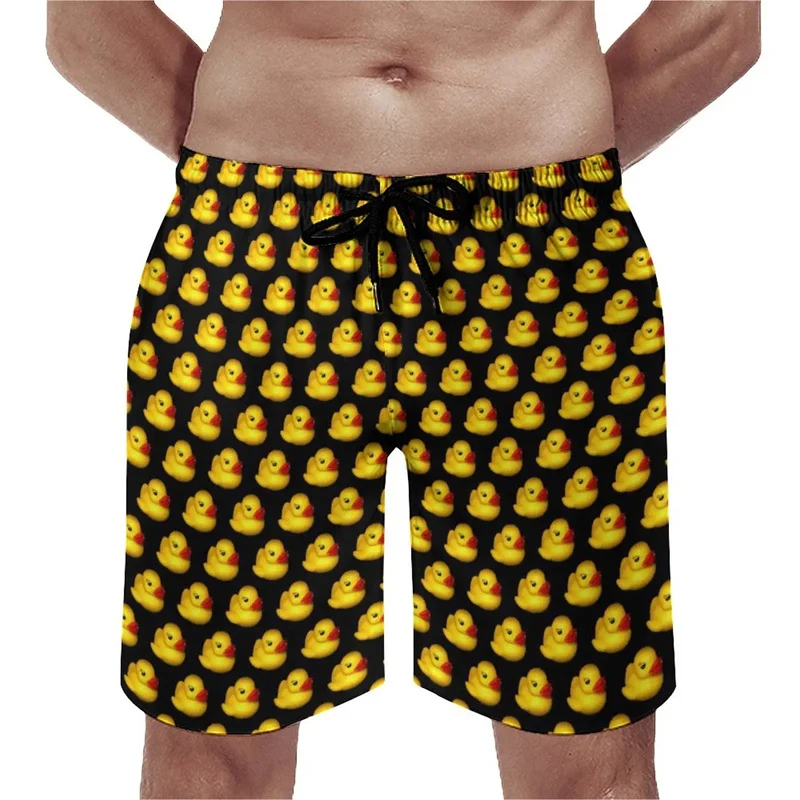 Summer New 3D Cute Animal Yellow Duck Printed Beach Shorts For Men Kid Funny Streetwear Swimming Trunks Fashion Cool Short Pants