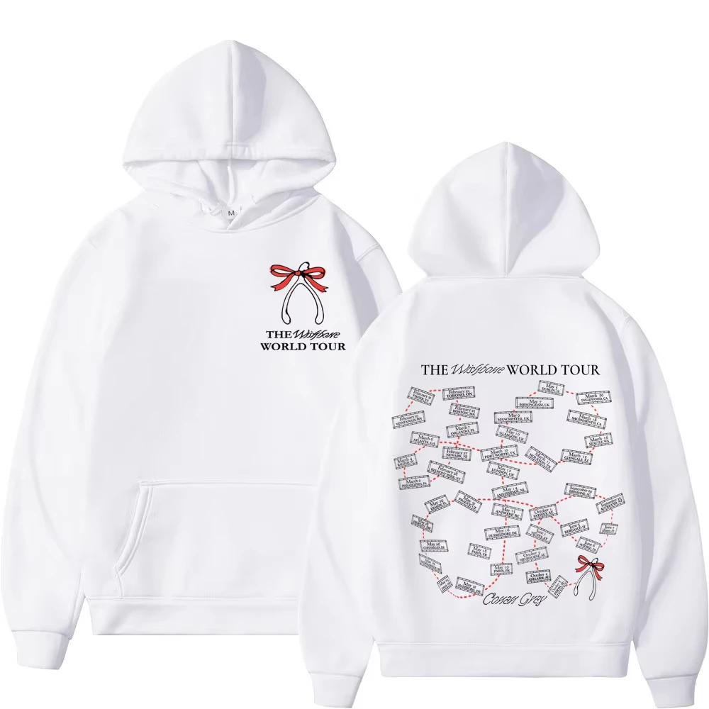 Conan Gray Wishbone World Tour 2026 Print Hoodie Men Women's Fashion Pullover Loose Casual Hip-hop Winter Fleece Hipster Hoodie