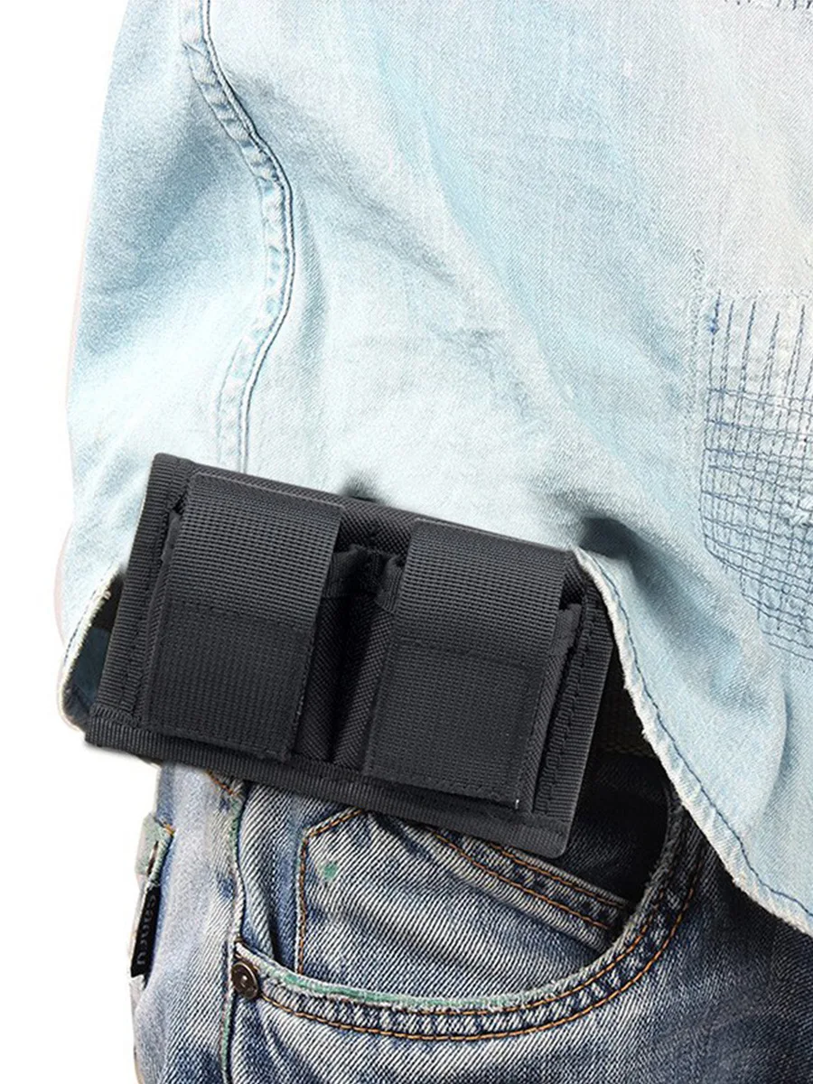 Kosibate Tactical Pouch Double Speedloader Belt Mag Holder Universal Fit S & W 38 .357 .57 Taurus 617 22 Thru 44