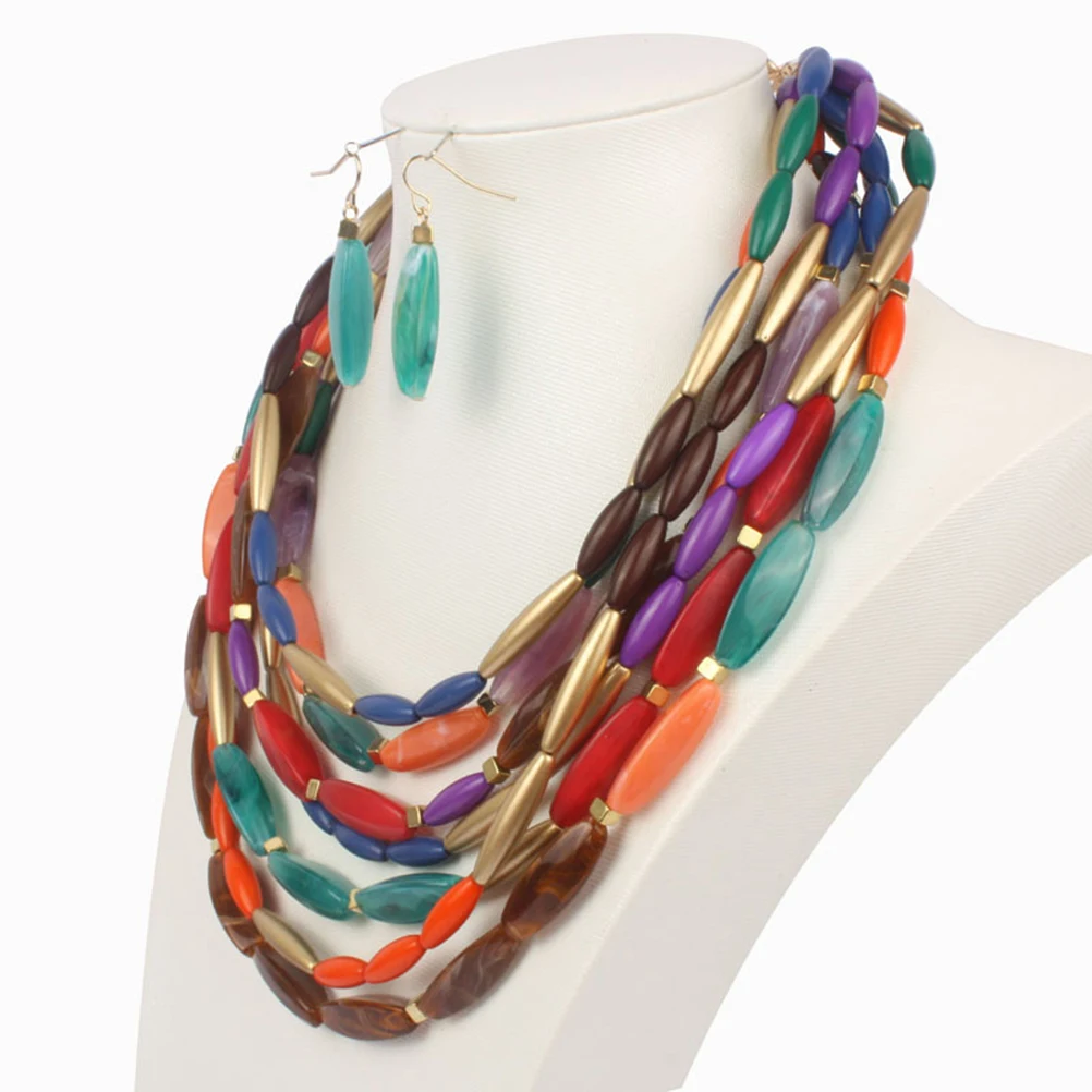 

Multilayer Colorful Beads Necklace Women Premium Lasting Jewelry Daily Wear Special Occasions Elegant Chic Design Gift