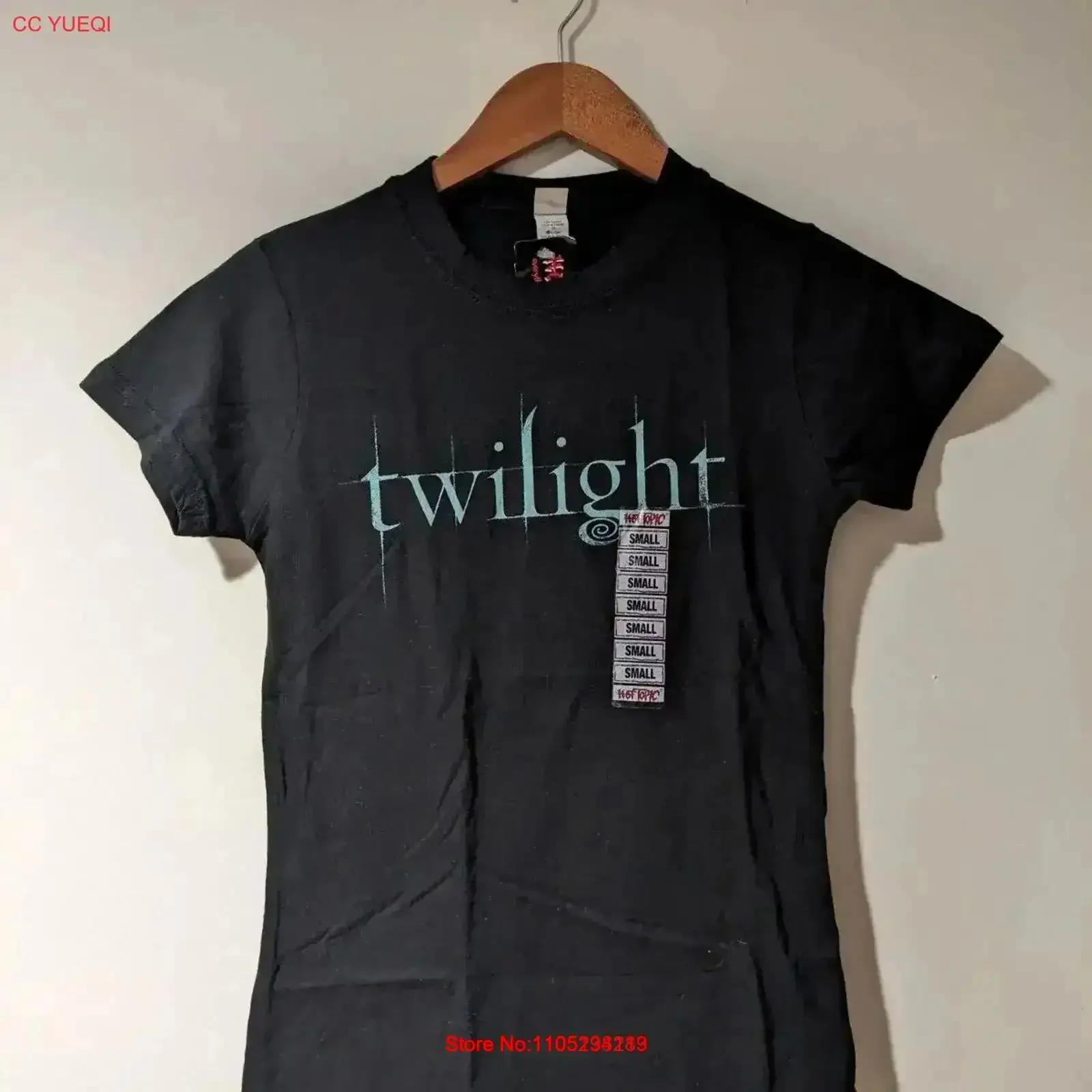 Vintage Twilight Movie Promo NWT Black Small T Shirt Washed Stretched Versatile designer clothes homme Stylish vintage Washed