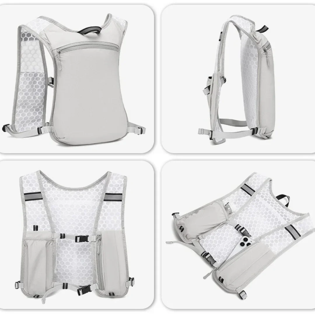 Lightweight Sports Vest Pack Unisex Water Repellent Breathable Storage Backpack for Running Hiking Cycling Trail Marathon Gear