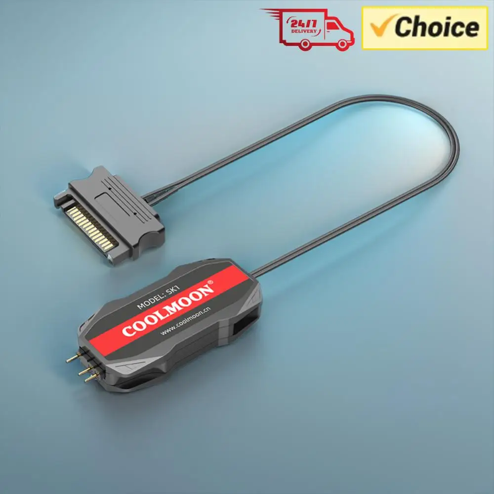 ARGB Controller Cable 5V 3pin To SATA RGB Remote Controller 1 To 4 Sync Motherboard Cable Extension Line for PC Fan Light Strip