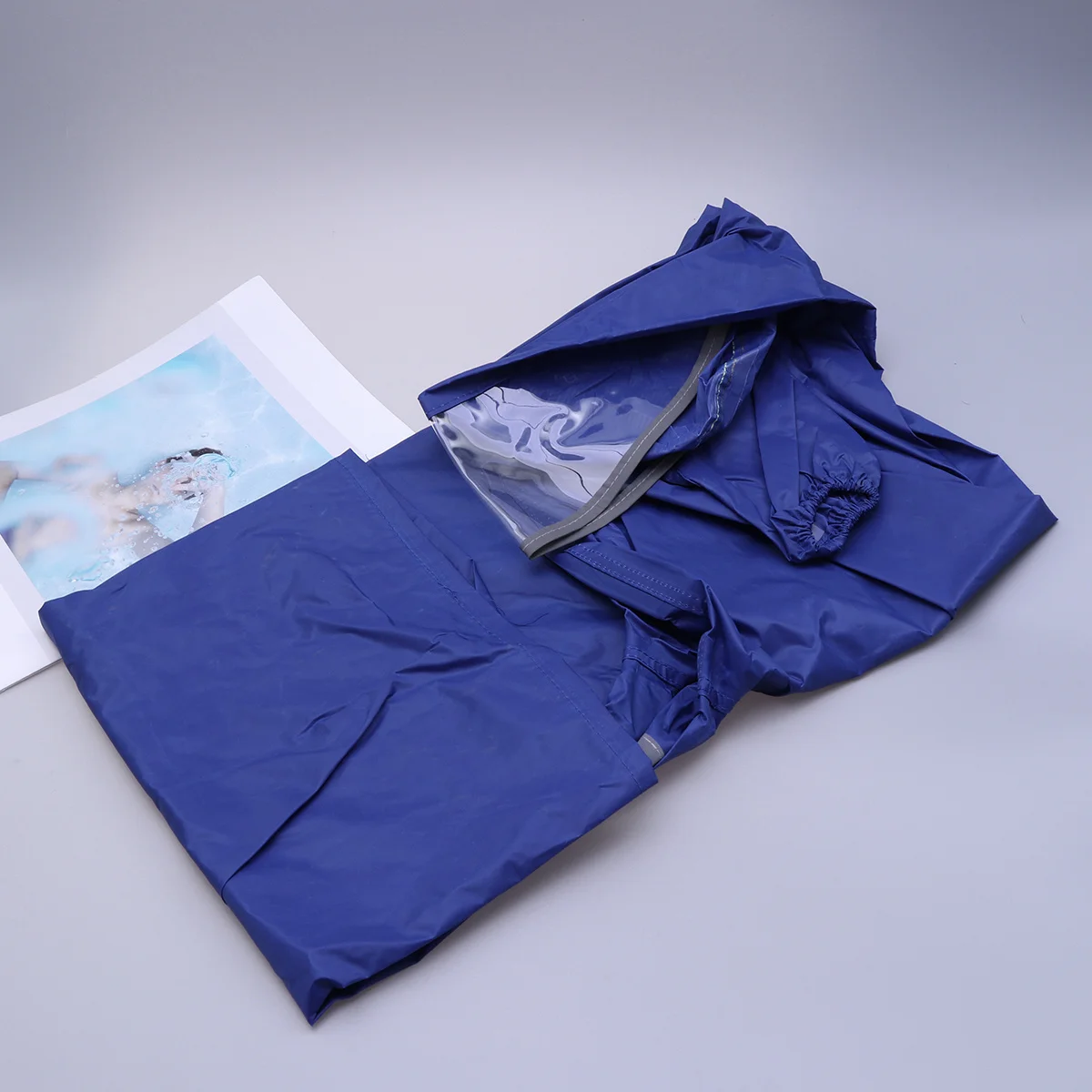 

Motorcycle Rain Suit Waterproof Jacket Pants Set Adjustable Hood Reflective Stripe Portable Raincoat For Camping Riding