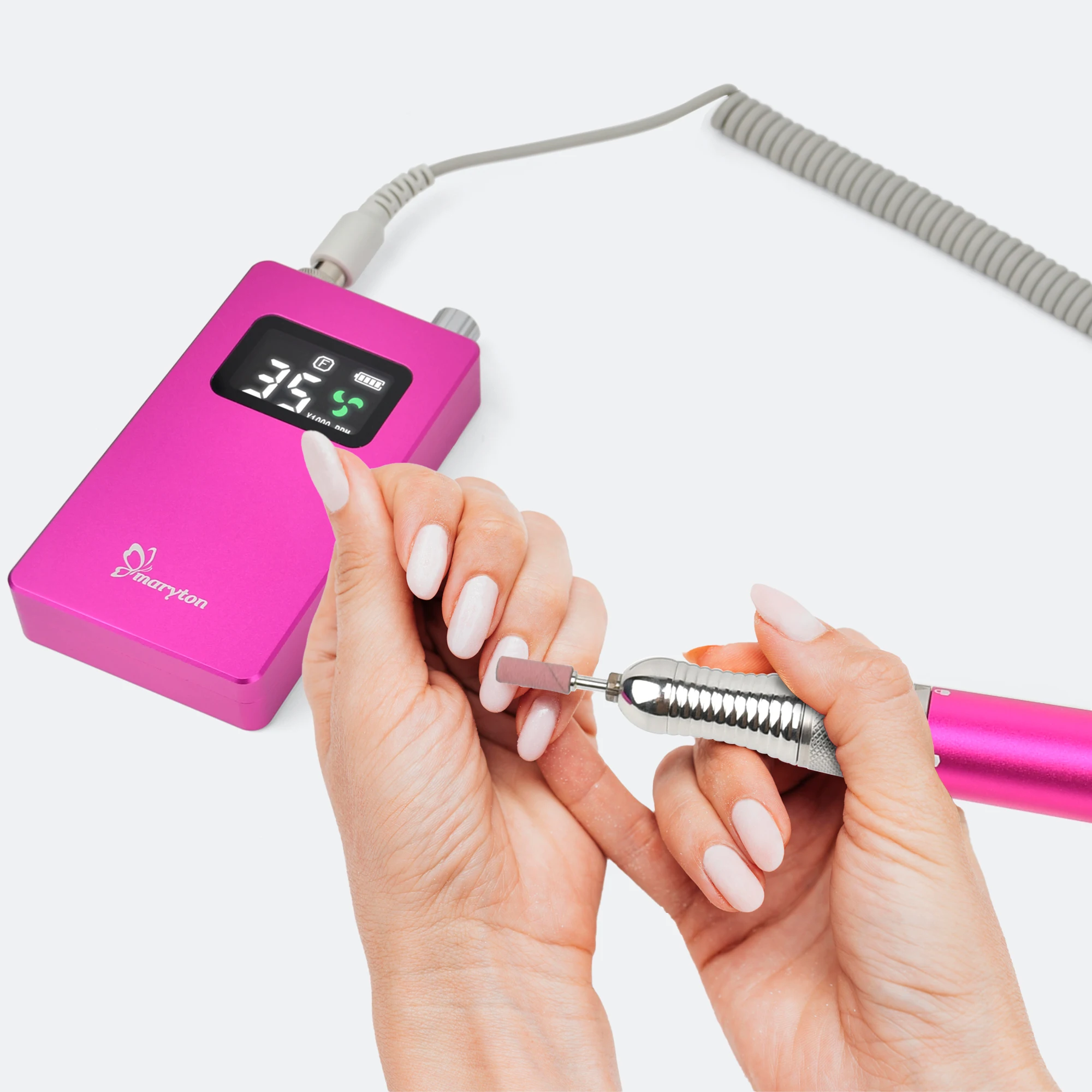 Rechargeable Electric Nail File Machine E File for Acrylic Nails Gel Polishing Removing