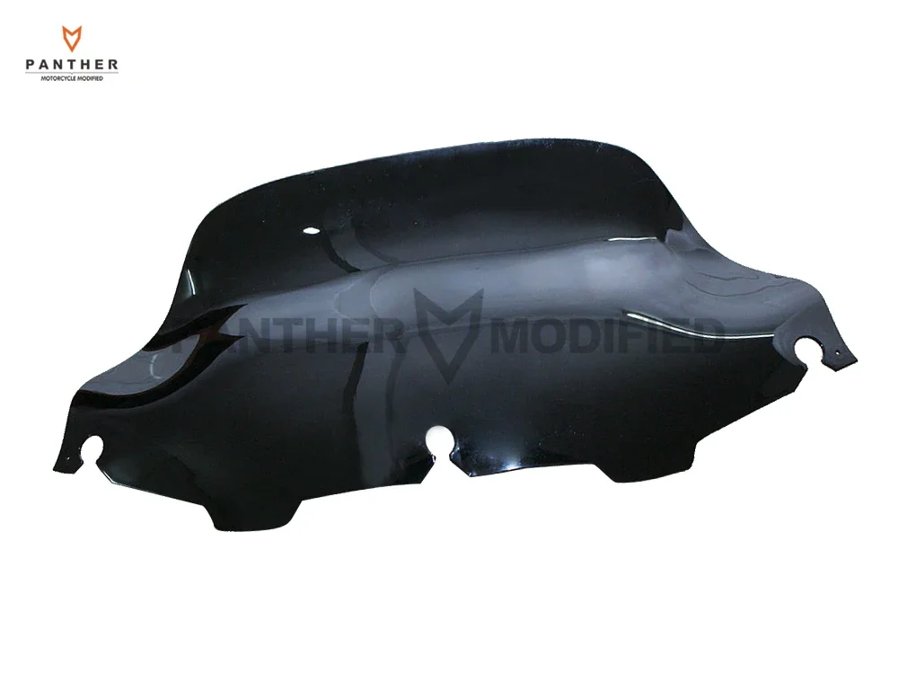 Black 6" Motorcycle Windshield Bag Saddle 3 Pouch Pocket case for Harley Davidson Touring 1996-2013