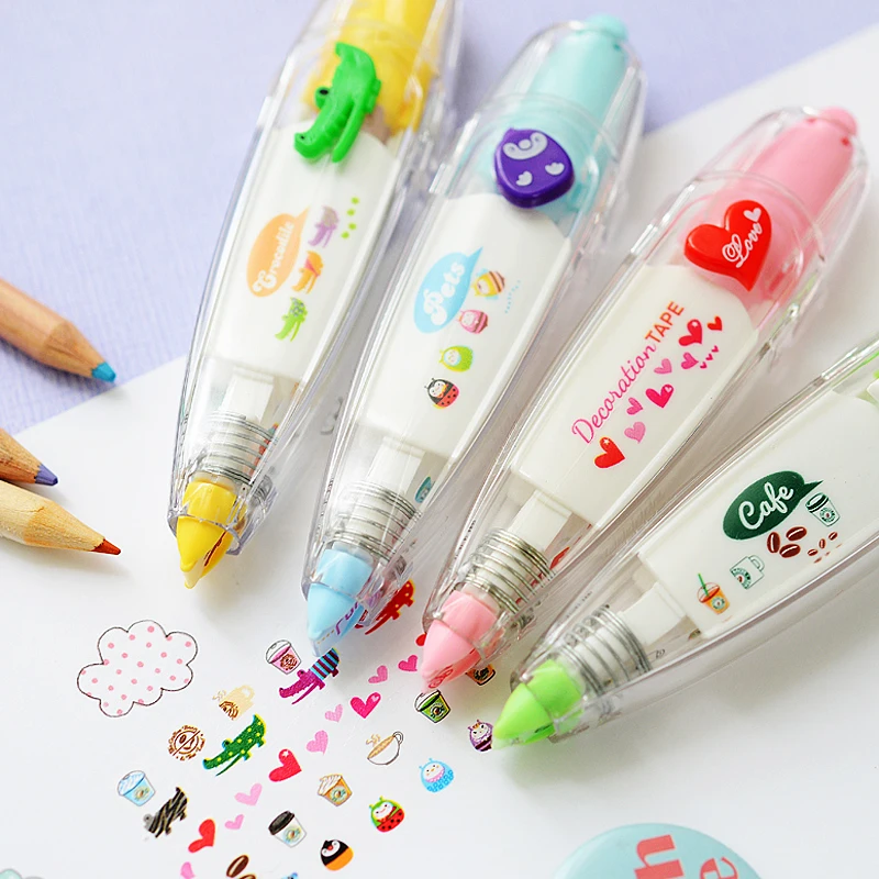 Kawaii Animals cat panda dog Press Type Decorative Correction Tape Scrapbooking Diary Stationery School Supply