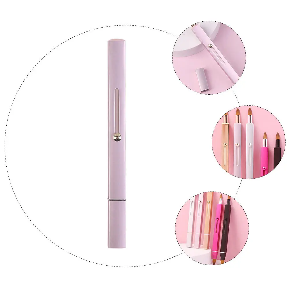 Dwustronny pędzelek do ust z aluminiową rączką, aplikator do makijażu, zestaw narzędzi do błyszczyków i konturówek, 1 szt.