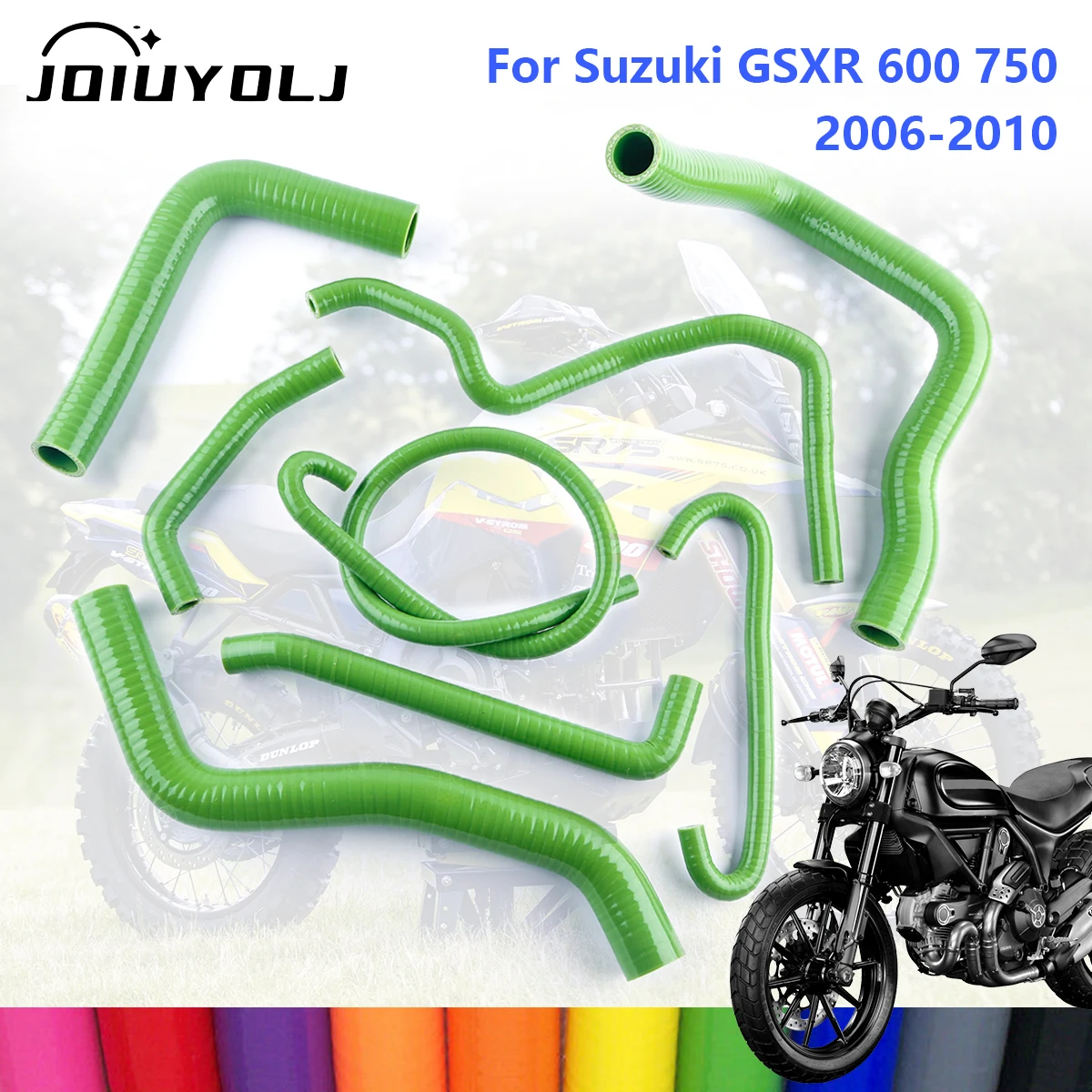 

For 2006-2010 SUZUKI GSXR 600 750 K7 K8 K9 2007 2008 2009 High Performance Silicone Radiator Hoses