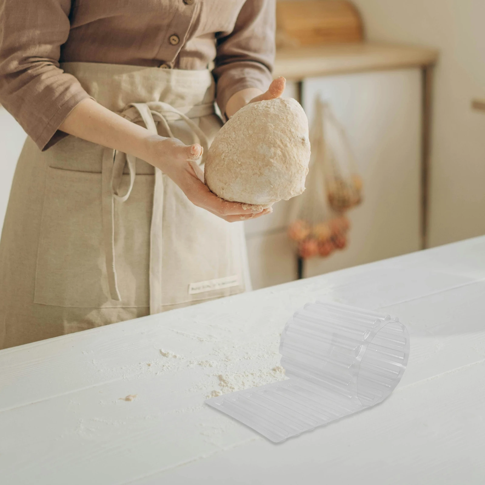 قالب فندان بياقة الكيك الشفاف لكعكة الموس DIY أداة خبز الحافة بتصميم اوريغامي قالب خبز على شكل حدود جانبية