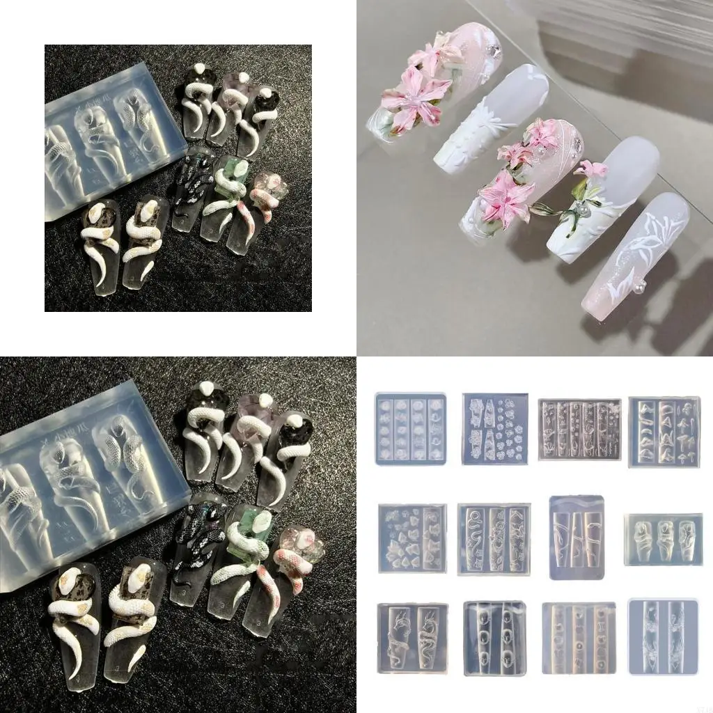 Multi Purpose Silicone Embossed Flower Mold for 3D Rose Flower Art and Jewelry Crafting with Easy Demoulding