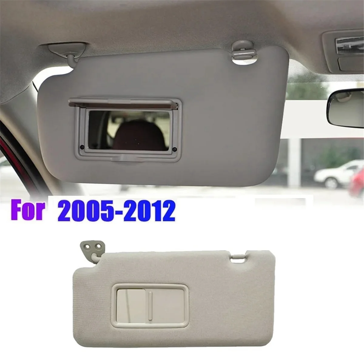 Left 96401-ED500 Car Sun Visor with Mirror for Nissan Tiida C11 Hatchback 2004 - 2012