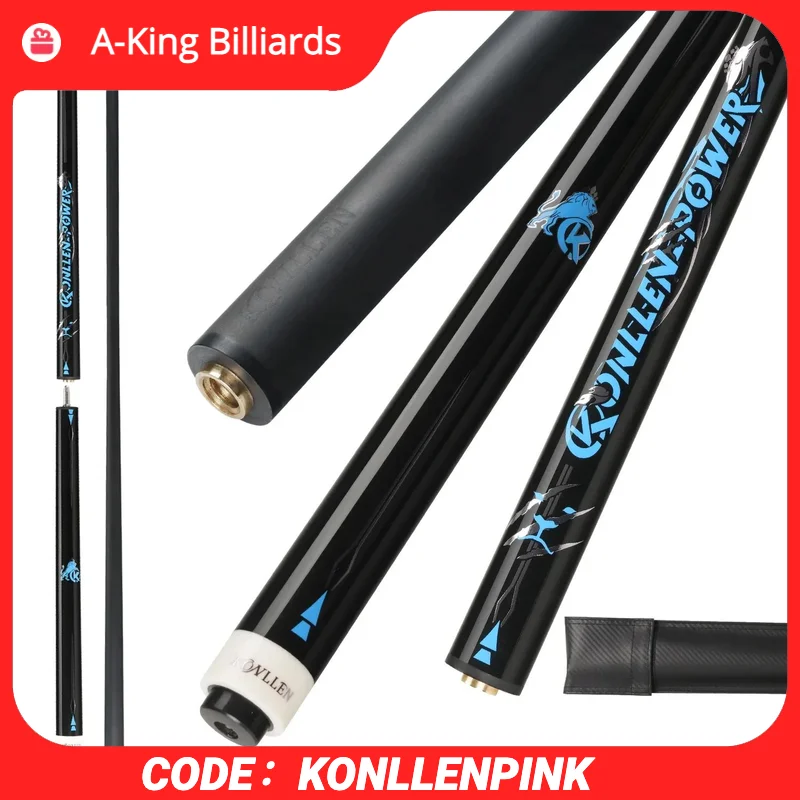 

2023 New KONLLEN KING Billiards Break&Jump Cue Carbon Fiber 12.9mm 3 Pieces Punch Jump Cue 13mm Uniloc Joint Billiard Cue