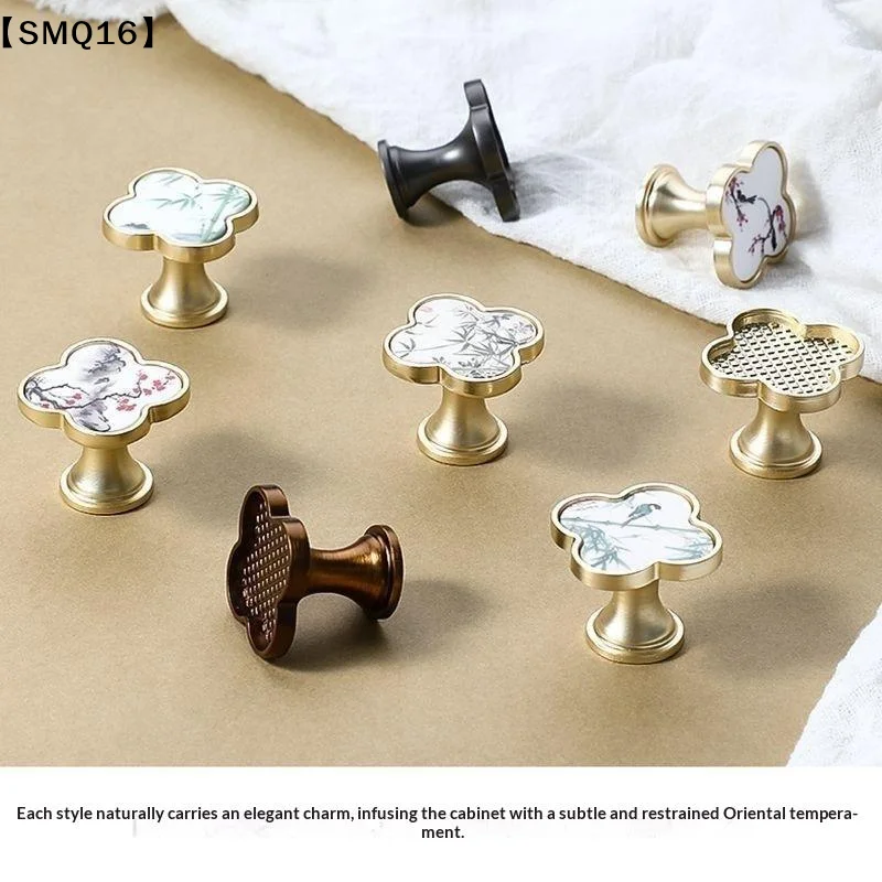 Cabinet Knobs Furniture Handles Chinese Painting Patterns Perfect For Kitchen Wardrobe Drawer Home Decoration【SMQ】