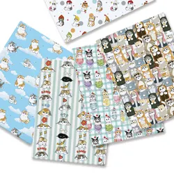 Polyester cotton Cartoon Fabric 140*50cm Handmade Sewing Patchwork Quilting Baby Dress Home Sheet Printed Fabric Sewing Kids