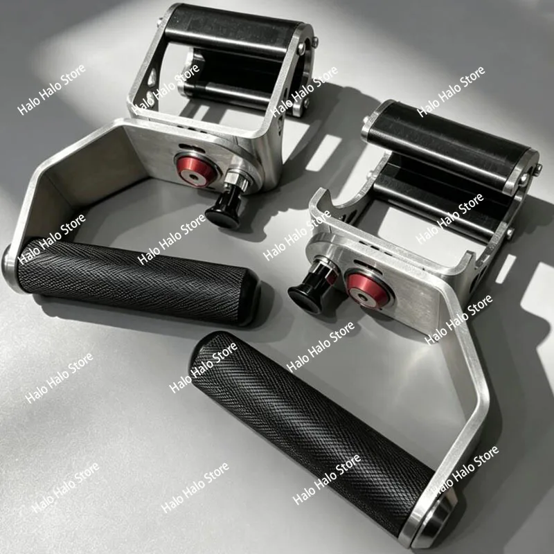 Adjustable & Lockable Multi-Functional Gym Cable Attachments for Back Training Lat Pulldown 360° Rotating Handles (Pair)