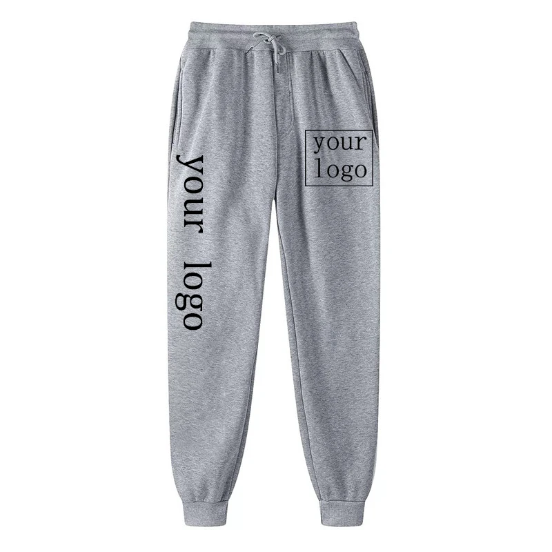 Nieuwe Custom Uw Eigen Logo Broek Mannen Vrouwen Mode Sportbroek Gepersonaliseerde DIY Jogging Lange Broek Harajuku Casual Joggingbroek