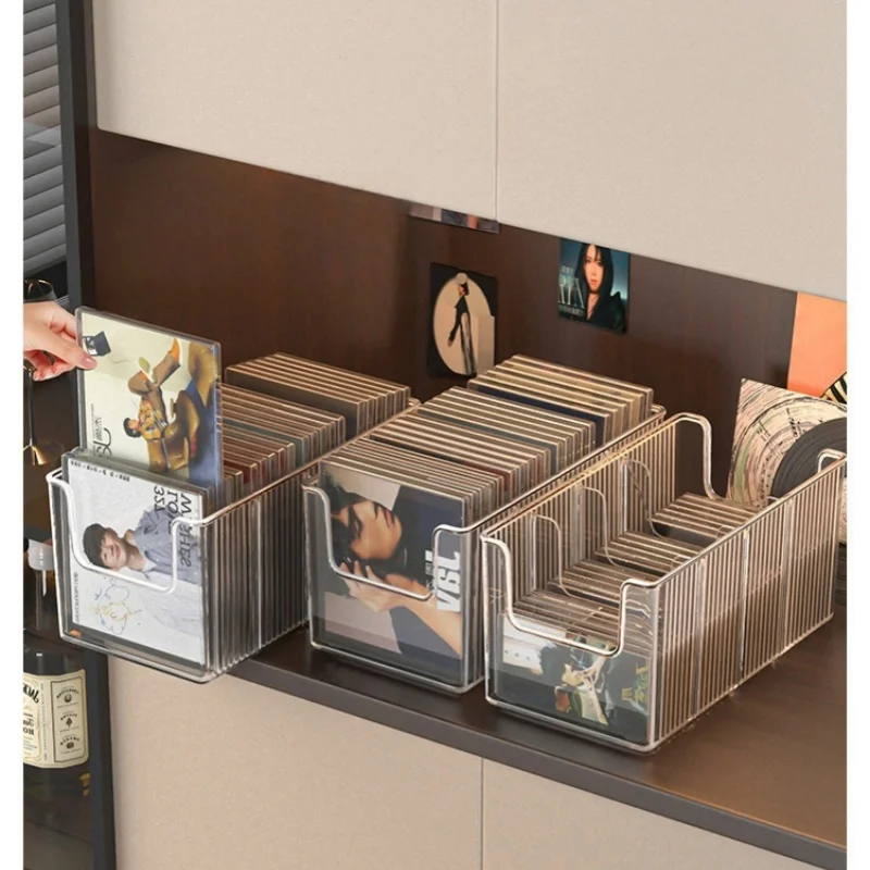 CD سجل صندوق تخزين صينية كاسيت جمع حجرة التخزين الاكريليك صندوق مقاوم للغبار مع غطاء تخزين ألبوم القرص جديد #2