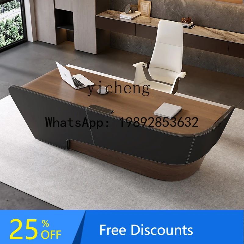 boss table simple modern home single writing office high-end leadership desk