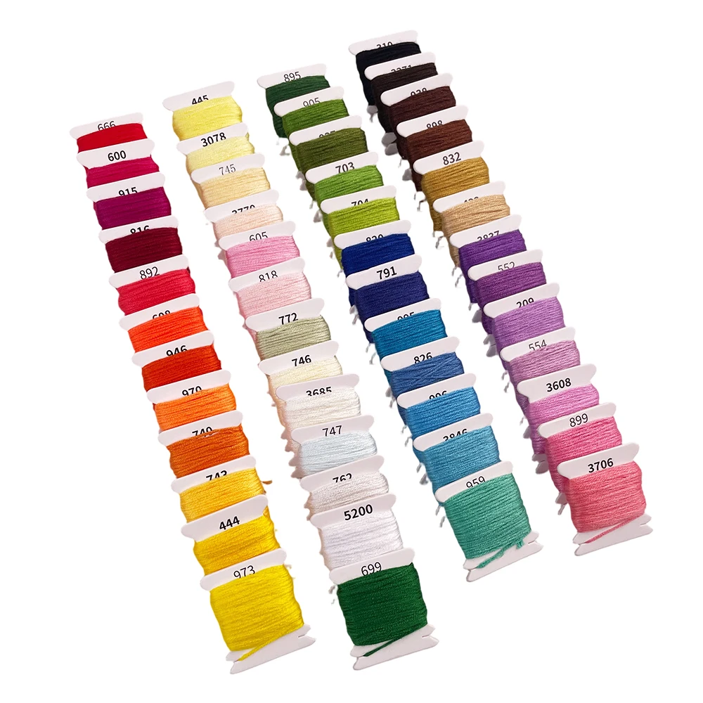 JMG 36 50 100 Colors Embroidery Floss Sewing Threads Box Set With Tools Kit For Cross-stitch Stain Embroideries
