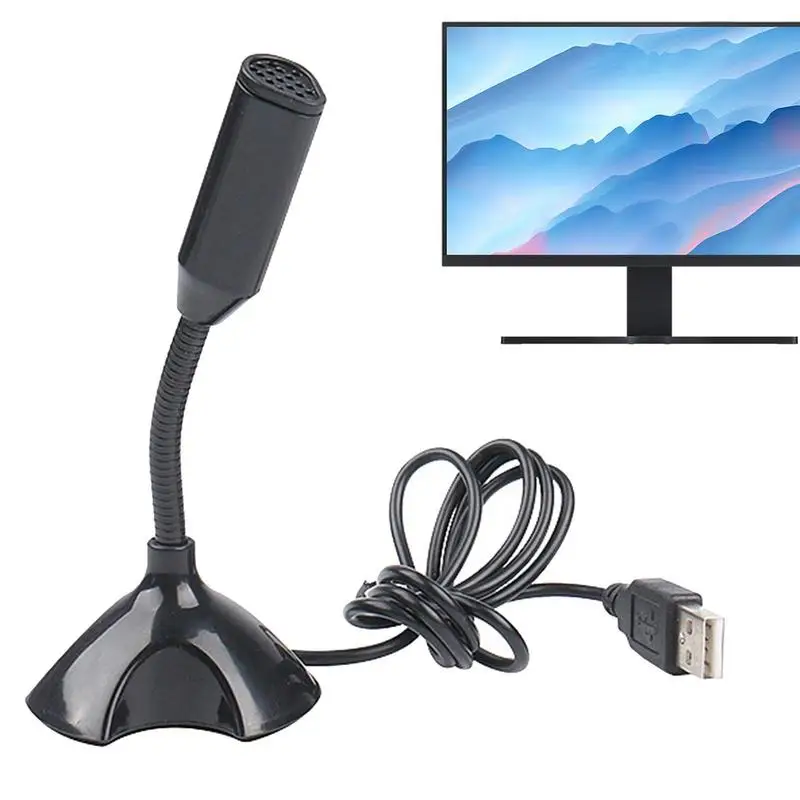 USB Microphone for laptop and Computers Adjustable Studio Singing Gaming Streaming Stand Mic With Holder Desktop Voice Chatting