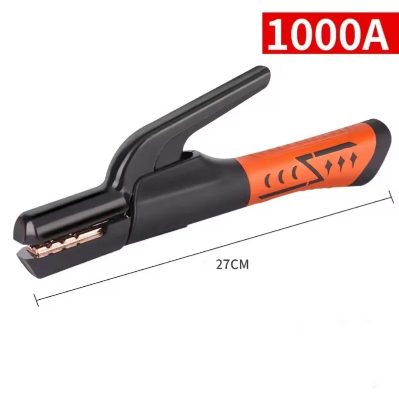 500A 800A 1000A Electrode Holder Stick Welding Rod Copper Non-slip Handle Cable Welding Clamps Stinger Clamp Tool Heat Resistant