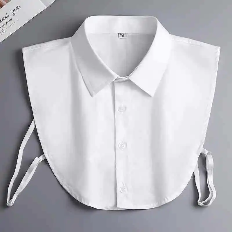 Odpinany kołnierz fałszywej koszuli dla kobiet moda męska z imitacją kołnierzyka bluzka bluzka z klapą Top męska odzież damska akcesoria