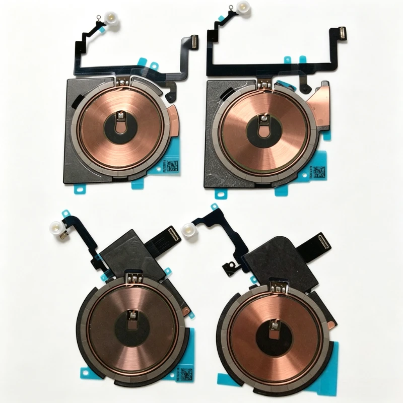 NFC Chip  Wireless Charging Charger For iPhone X XR XS 11 12 13 Pro Max Panel Coil Sticker With Volume Button Flex Cable