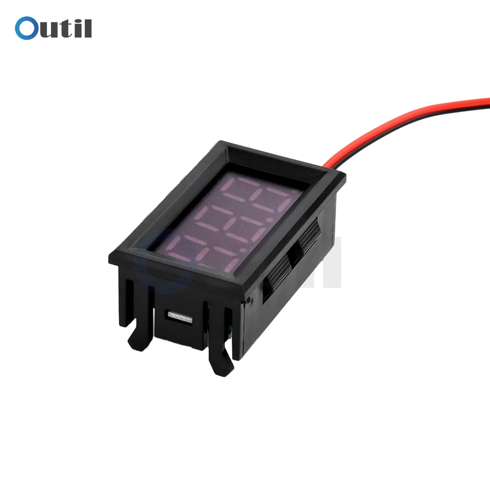 Digital Voltmeters 0.56 inch LED Digital Display Round Two-wire AC Car Voltage Current Meter Volt Detector Tester Monitor Panel