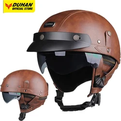 Casco moto Vintage moto mezzo casco Retro moto DOT casco M-XL