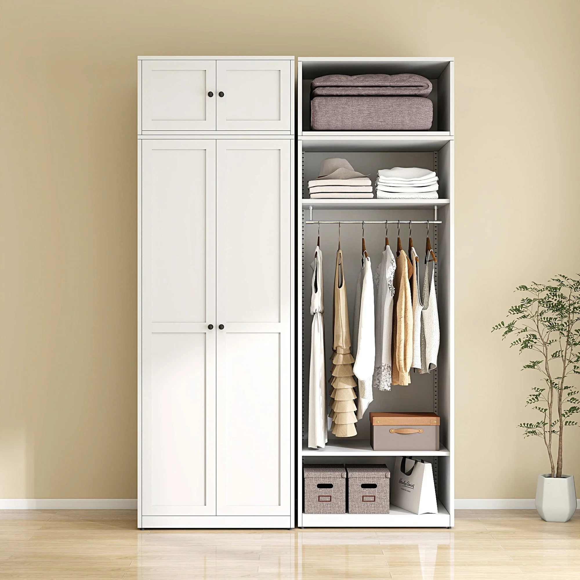 2-خزانة ملابس فولاذية بباب متأرجح للمكتب وغرفة النوم، خزانة ملابس معدنية لتخزين ألميرا، أثاث مدرسي #1