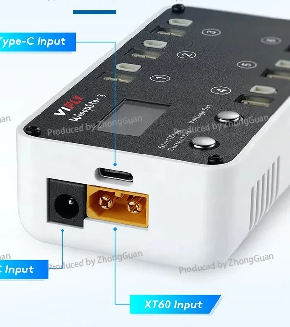 VIFLY WhoopStor V3 1S Battery Charger, Multi‑Port Lipo Battery Charging Device for FPV Tiny Whoop Drones