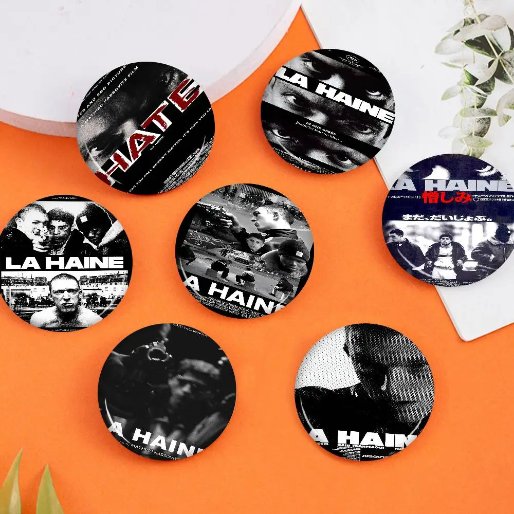 La Haine French Movie 32/44/58mm Round Cartoon Brooches Handmade Pins For Backpack Jewelry Accessories Gifts Creative Badge